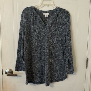 Liz Claiborne Navy 3/4 Sleeve Sweater